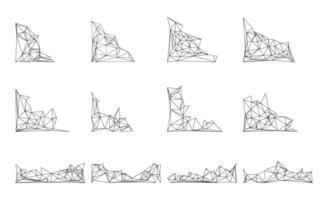 Abstract Triangular Element Decoration for Technology Concept. Triangle Pattern Graphic Design Element, Illustration vector