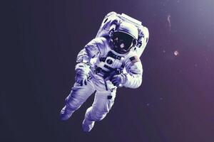 Astronaut in outer space orbiting Earth space station mission trained crew repair work planet orbit exploration galaxy satellite solar system astronomy rocket futuristic spacesuit photo