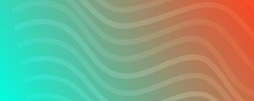 Modern colorful gradient background with wave lines vector
