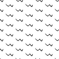 Seamless pattern with sketch squiggle vector
