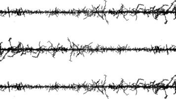 a series of sound waves with different shapes, barbed wire fabric by jessica, barbed wire fabric frame, a series of black and white lines with branches, barbed wire seamless pattern, vector