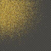Gold glittering dust on a gray background. Dust with gold glitter effect and empty space for your text. illustration vector