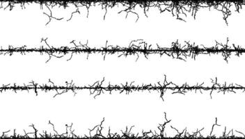 barbed wire seamless pattern, barbed wire fabric by jessica, barbed wire fabric frame, a series of black and white lines with branches, barbed wire seamless pattern, vector