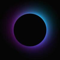 Circle illuminate light frame with color gradient vector