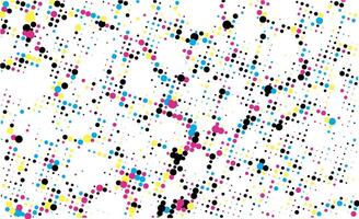 a colorful pattern of dots on a white background, a cmyk pattern of dots on a white background, abstract dots and circles on white background, vector