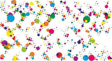 colorful polka dots on white background, dots on a white background, abstract dots and circles on white background, vector