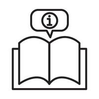 An open book with a speech bubble above it vector
