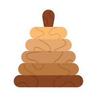 A pile of brown and tan colored blocks vector