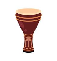 A djembe drum on a white background vector