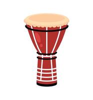 A red and white drum on a white background vector