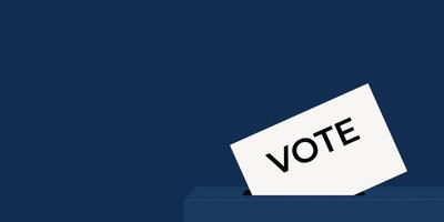 Voting background. background of a ballot paper going into a ballot box. Election concept. vector