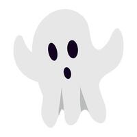 A ghost with a black face and two eyes on a white background vector