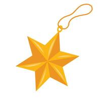 A star shaped keychain on a white background vector