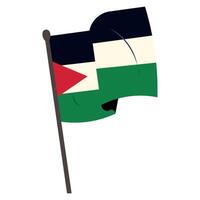 Palestine flag waving on a white background vector