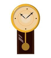 A clock with a pendulum on a white background vector