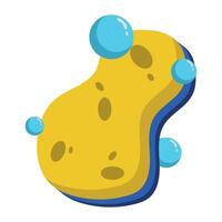 A sponge with bubbles on it vector