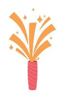 A vase with a firework in it vector