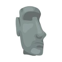 An easter island statue with a face vector