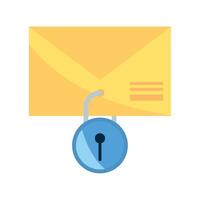 An envelope with a padlock and an envelope vector