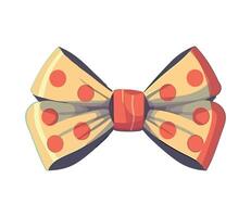A bow tie with polka dots on it vector