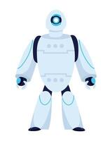 A cartoon robot standing in front of a white background vector