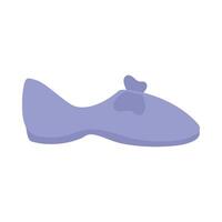 A purple shoe with a bow on the side vector