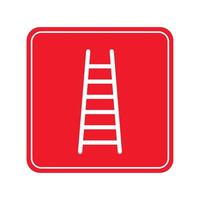 A red ladder icon on a white background vector