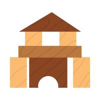 A house with a roof and a window vector