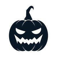 Halloween pumpkin icon on white background vector