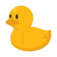 A yellow duck on a white background vector