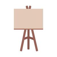 An easel with a blank canvas on it vector
