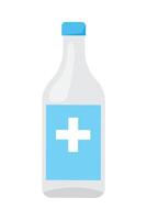 A bottle of medicine with a cross on it vector