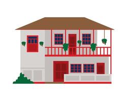 A house with a balcony and a balcony vector