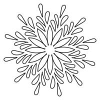 Elegant Simple Mandala line Drawing for print vector