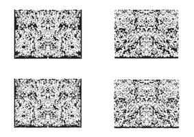 Four square patterns with black and white designs vector