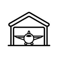 Airport hangar icon illustration vector