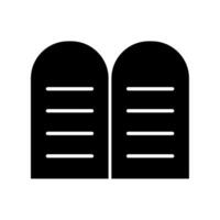 The ten commandments black and white icon vector