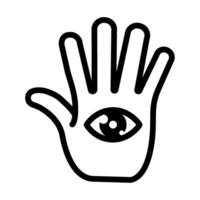 A hand with an eye on it vector