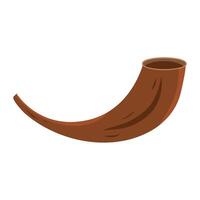 A pipe with a long stem on a white background vector