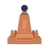 A monument with a ball on top of it vector