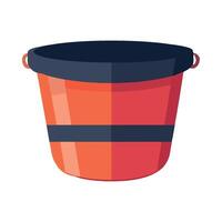 A bucket with a handle on a white background vector