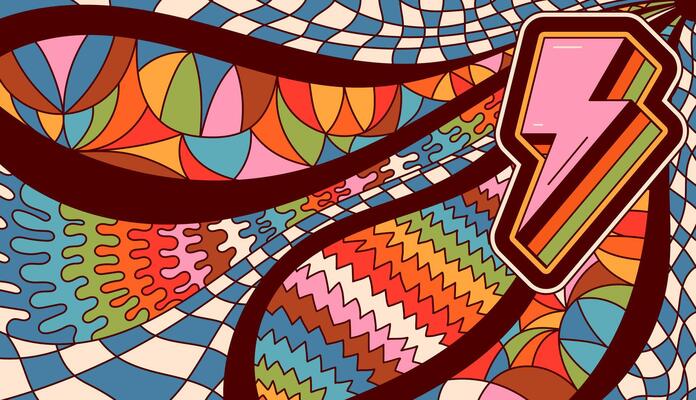 Abstract hippie decor.