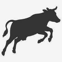 Cow Jumping Silhouette vector