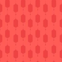 Seamless red silhouette pattern chinese lanterns vector
