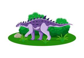 Struthiosaurus prehistoric dinosaur character vector
