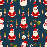 New Year, Christmas seamless pattern, background for wrapping paper or fabric. vector