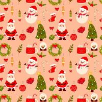 New Year, Christmas seamless pattern, background for wrapping paper or fabric. vector