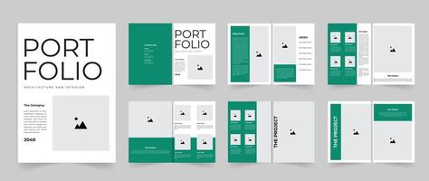Architecture portfolio or project portfolio or building architecture portfolio template vector