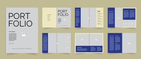 Modern portfolio layout template design project portfolio architecture portfolio design vector