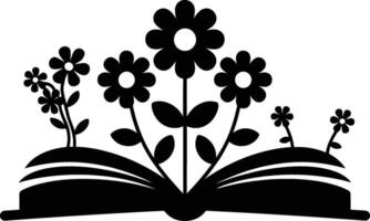Floral Open Book vector